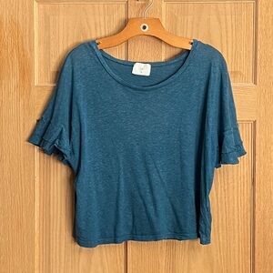 Anthropologie t.la Hemp Organic Cotton Blue Blouse Women’s Small